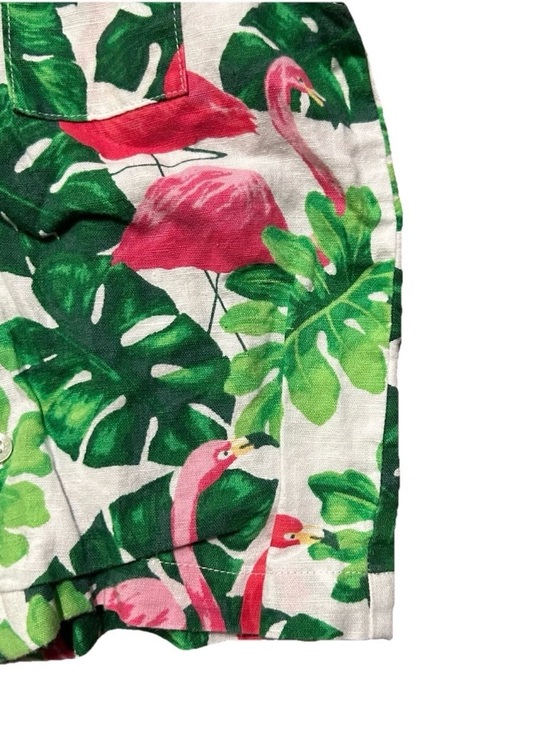 Toddler Boy Janie & Jack Button Down Summer Shirt Flamingos Size 18-24 Months - Picture 2 of 3